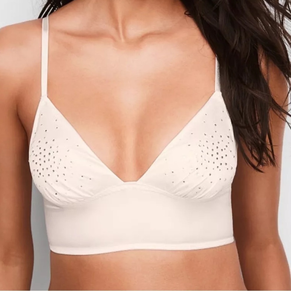 Victoria's Secret Bralette Bra Embellished Satin Bralette Bra SZ. S